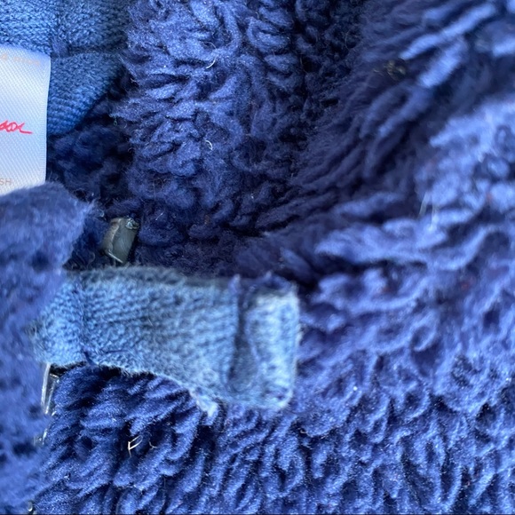 Hanna Andersson navy fleece Sherpa baby bear jacket | 18-24m - Picture 4 of 6